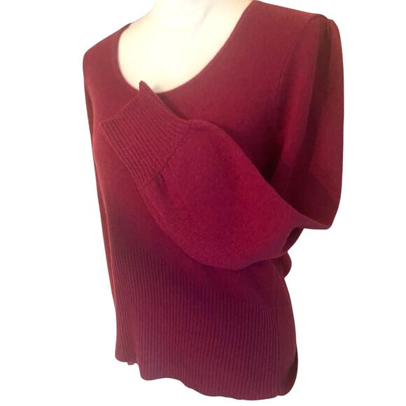 NWT U Knit Womens Cashmere Knit Sweater X Large Scoop Neck Long Sleeves Elegant - Picture 1 of 15
